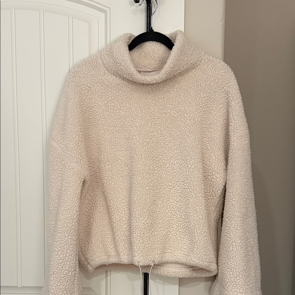 Balance Collection Cream Sherpa Cowlneck Sweater